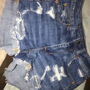 American eagle distressed shorts